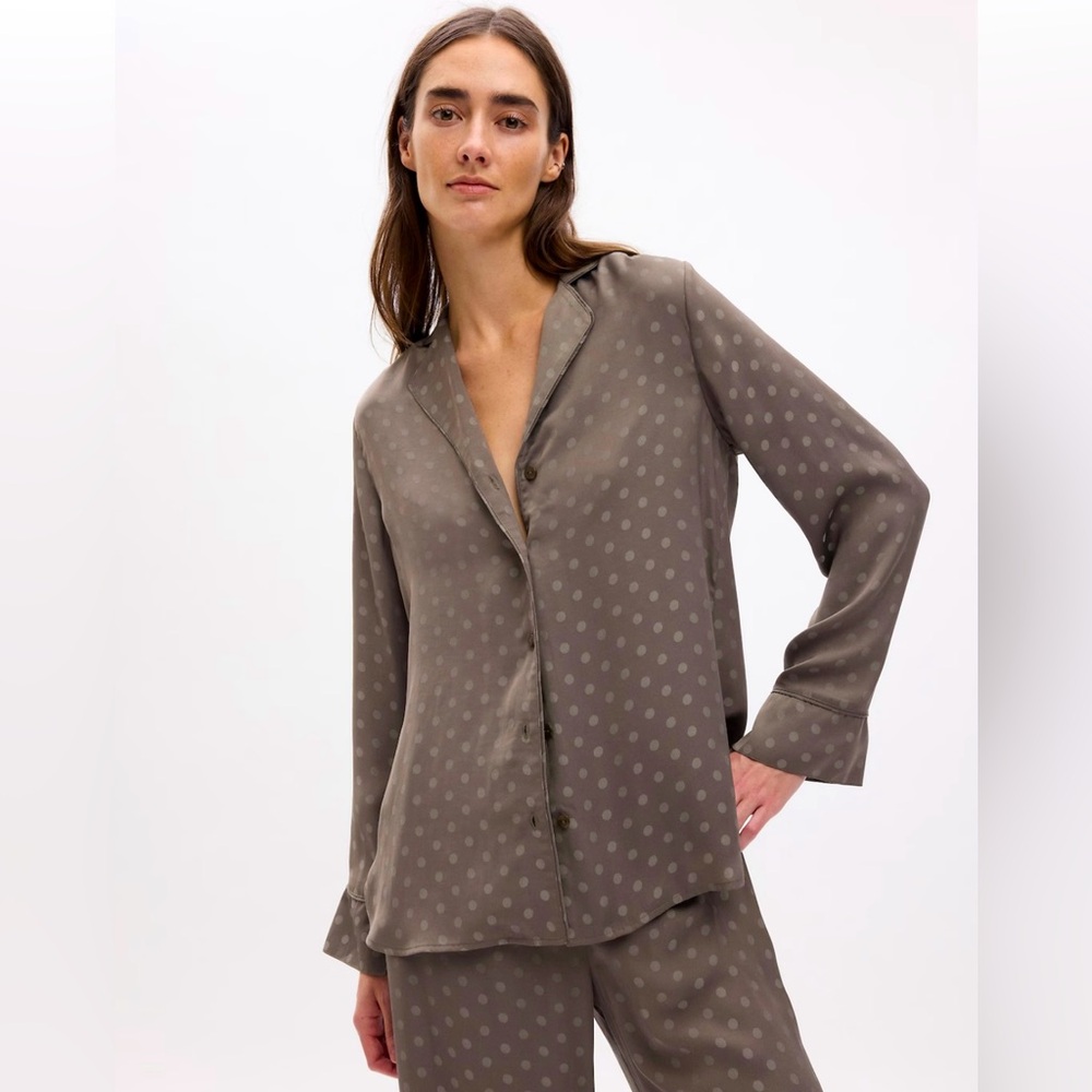 Satin PJ Matching Set- Polka Dot - Lg